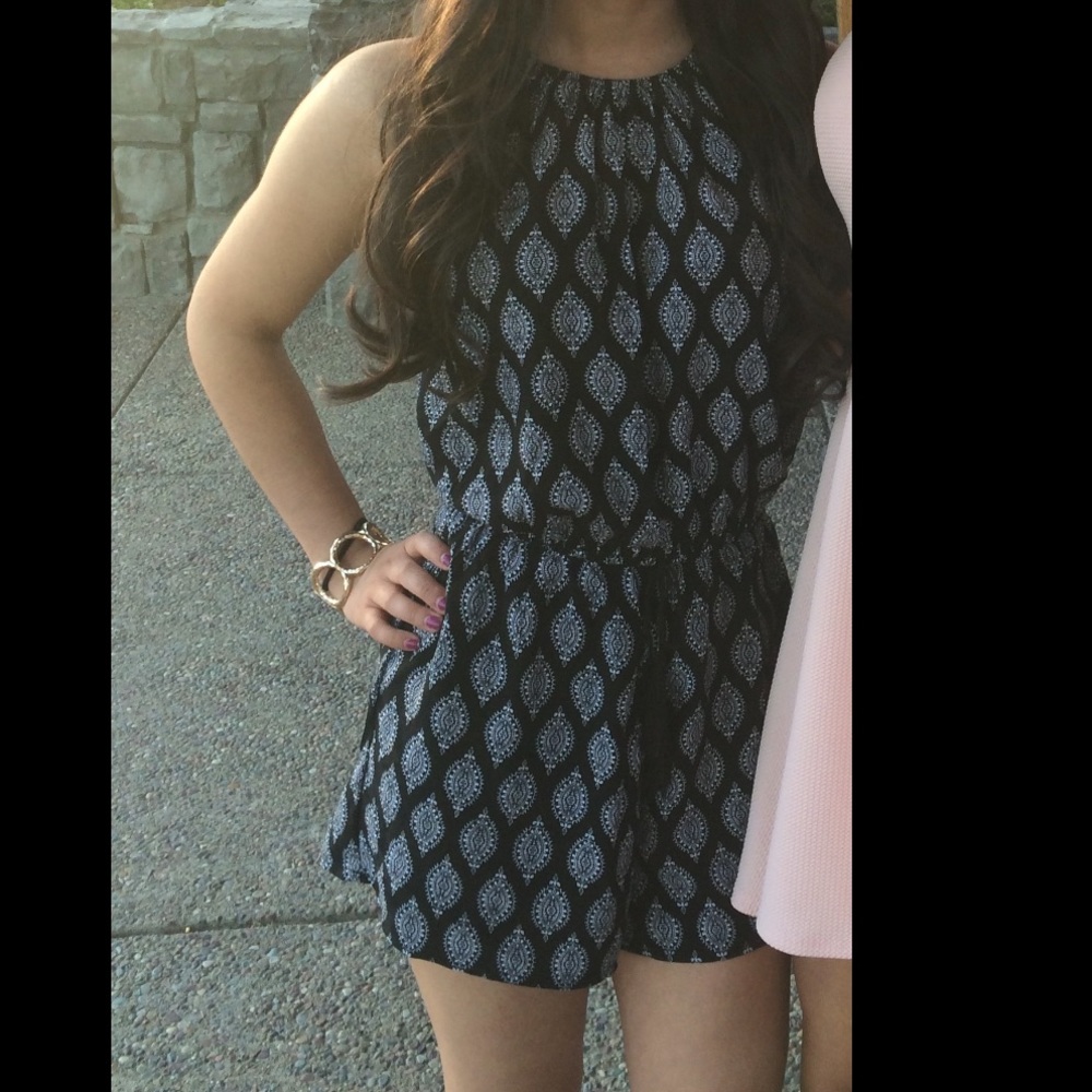 Cute black romper with design :)))